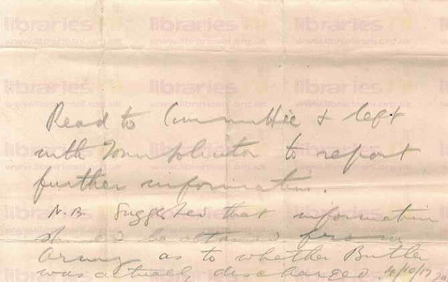 BUT 017 V2. Letter from Butler to Town Solicitor [John McCormick] 27 September 1917. Leeds. Army reserve, Leeds Tramways, wages. Page four of four. 