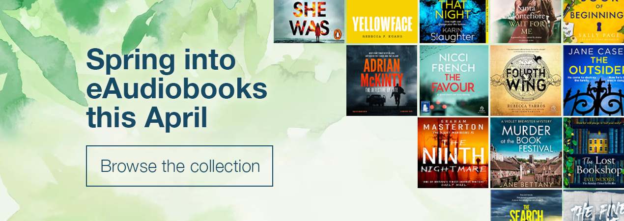 Home page banner 2 Spring into eAudiobooks this April