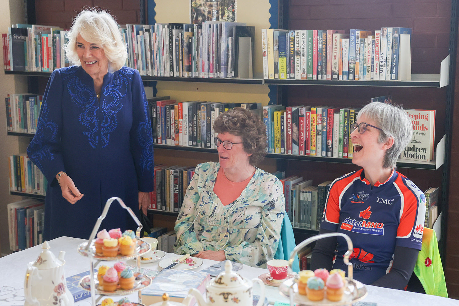 Her Majesty The Queen shares a love of reading with members of Banbridge Library’s adult reading group Geraldine and Sheila, discussing favourite books and recommendations.