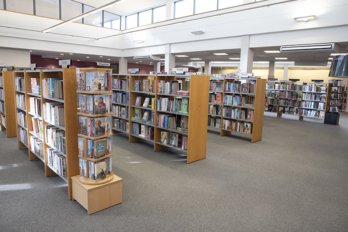 Photo of Ballymena Central Library's main books area