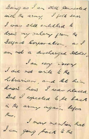 BUT 017 V2. 	Letter from Butler to Town Solicitor [John McCormick] 27 September 1917. Leeds. Army reserve, Leeds Tramways, wages. Page two of four. 