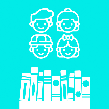 Icons of children and books