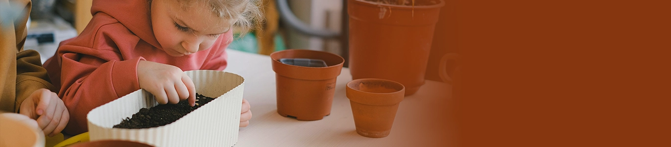 A photo of a child at a library event
