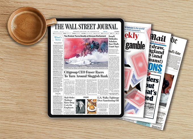 Feature tile 5 - digital e-Newspapers available to borrow for free from Libraries NI