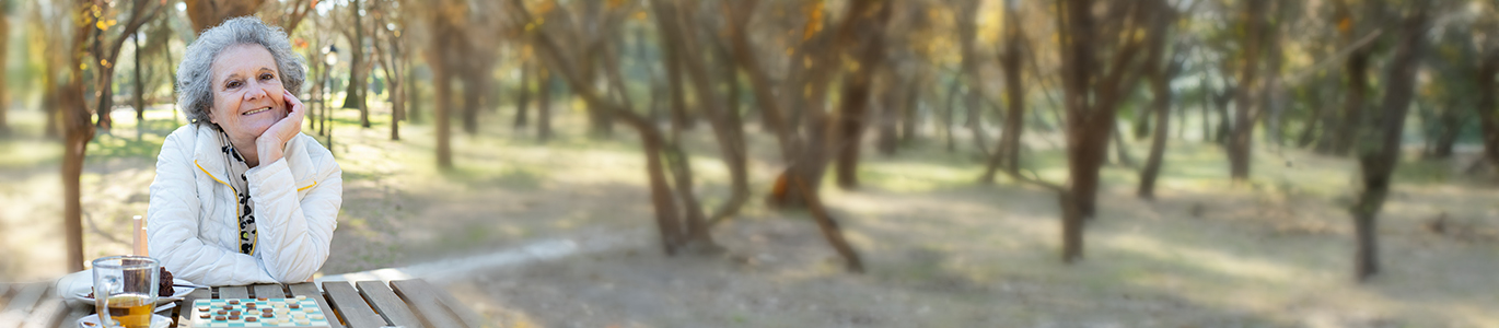 A photo of an elderly woman