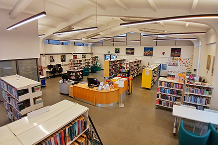 Image of the interior of Comber Library