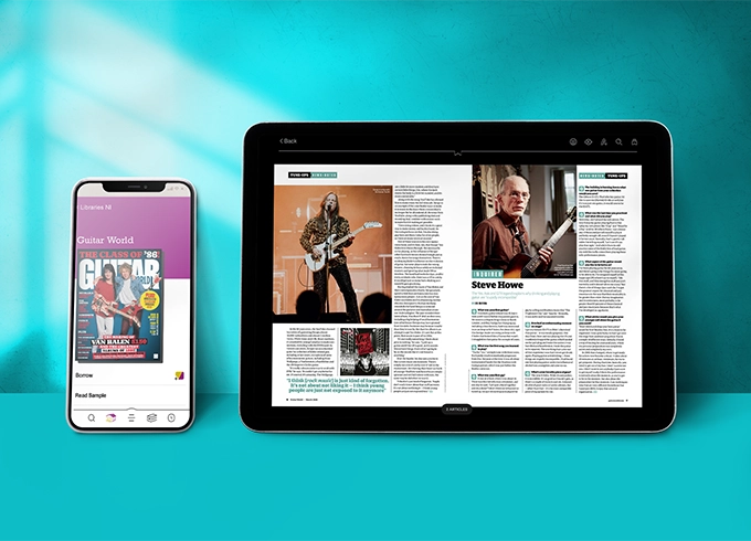 Feature tile showing e-Magazine of the Week which is Guitar World