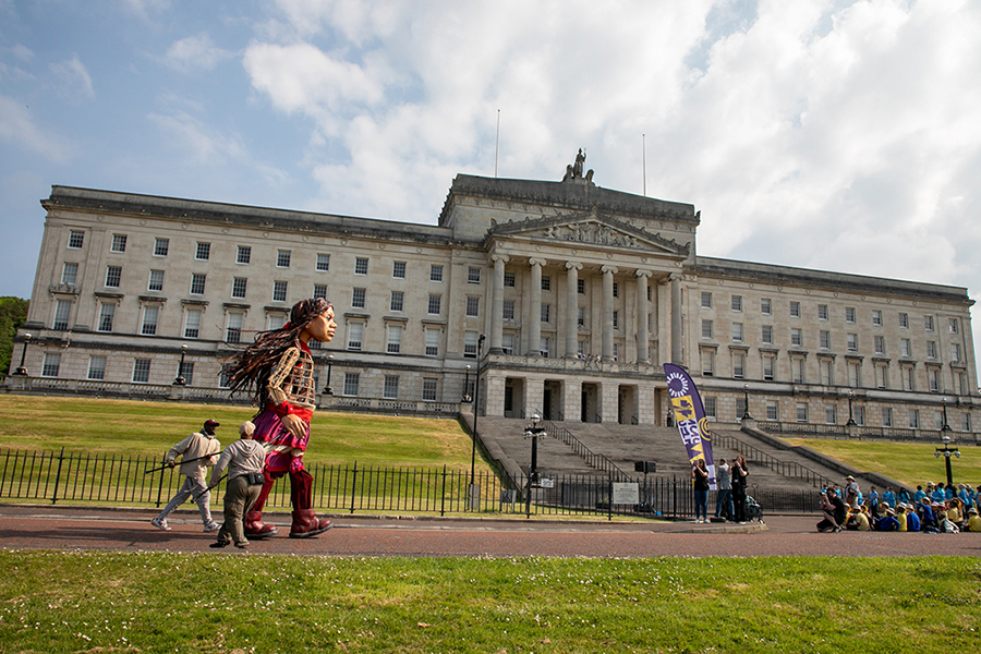 Little Amal at Stormont Estate