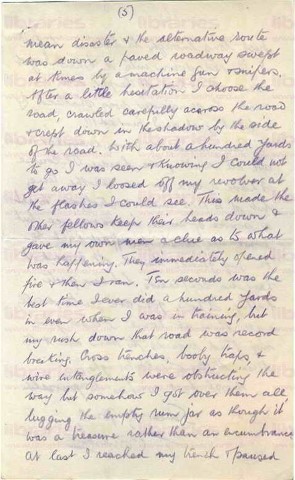 COU 029. Letter from Coulson to Elliott 22 January 1916. France. Trenches. Page five of six. 