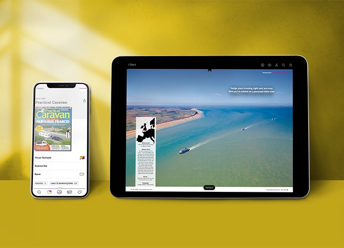 Feature tile showing e-Mag of the Week which Practical Caravan
