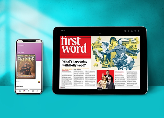 Feature tile showing Empire digital magazine which is available to borrow via Libby