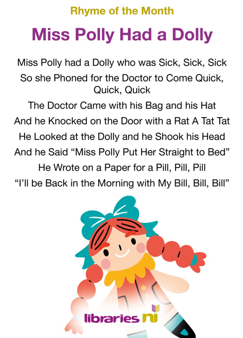 Rhyme of the Month Miss Polly Had a Dolly