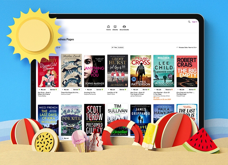 Highlight tile 1 - e-Books available from Libraries NI for your summer reading 