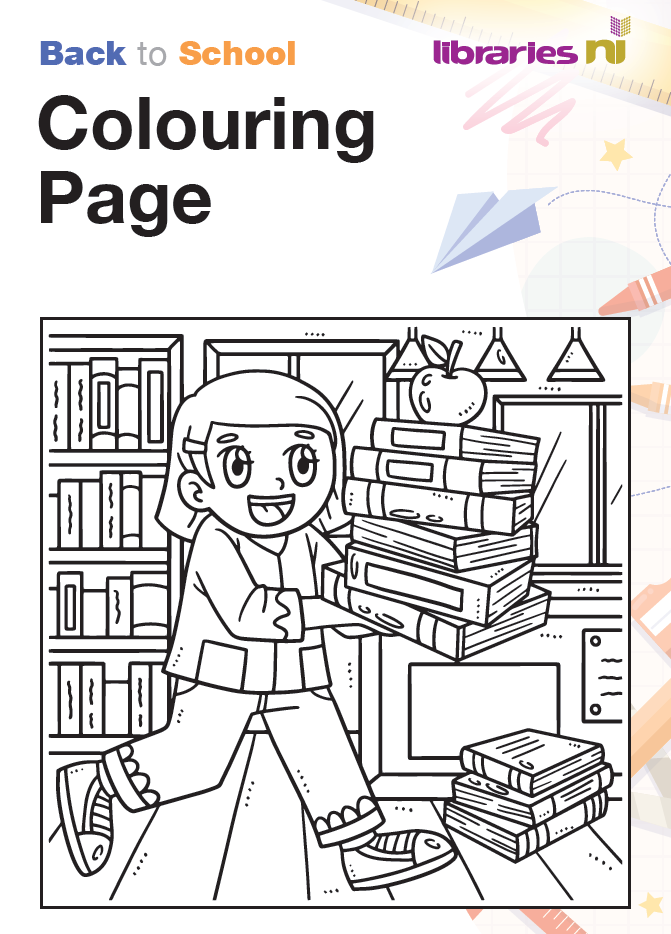 Back to School Colouring Page