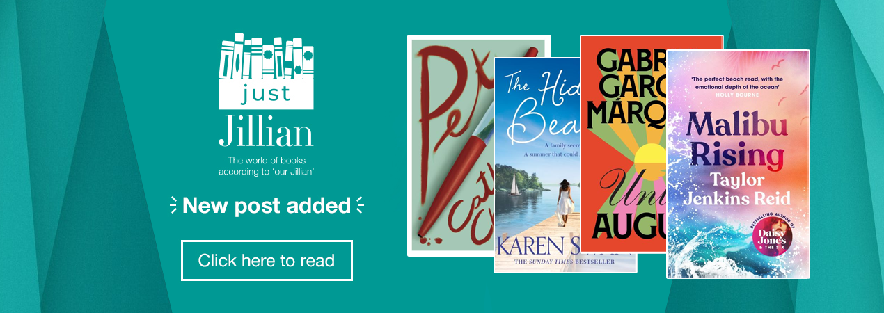 Home page banner showing Just Jillian blog post : Travel the World in Books - Click here to read 