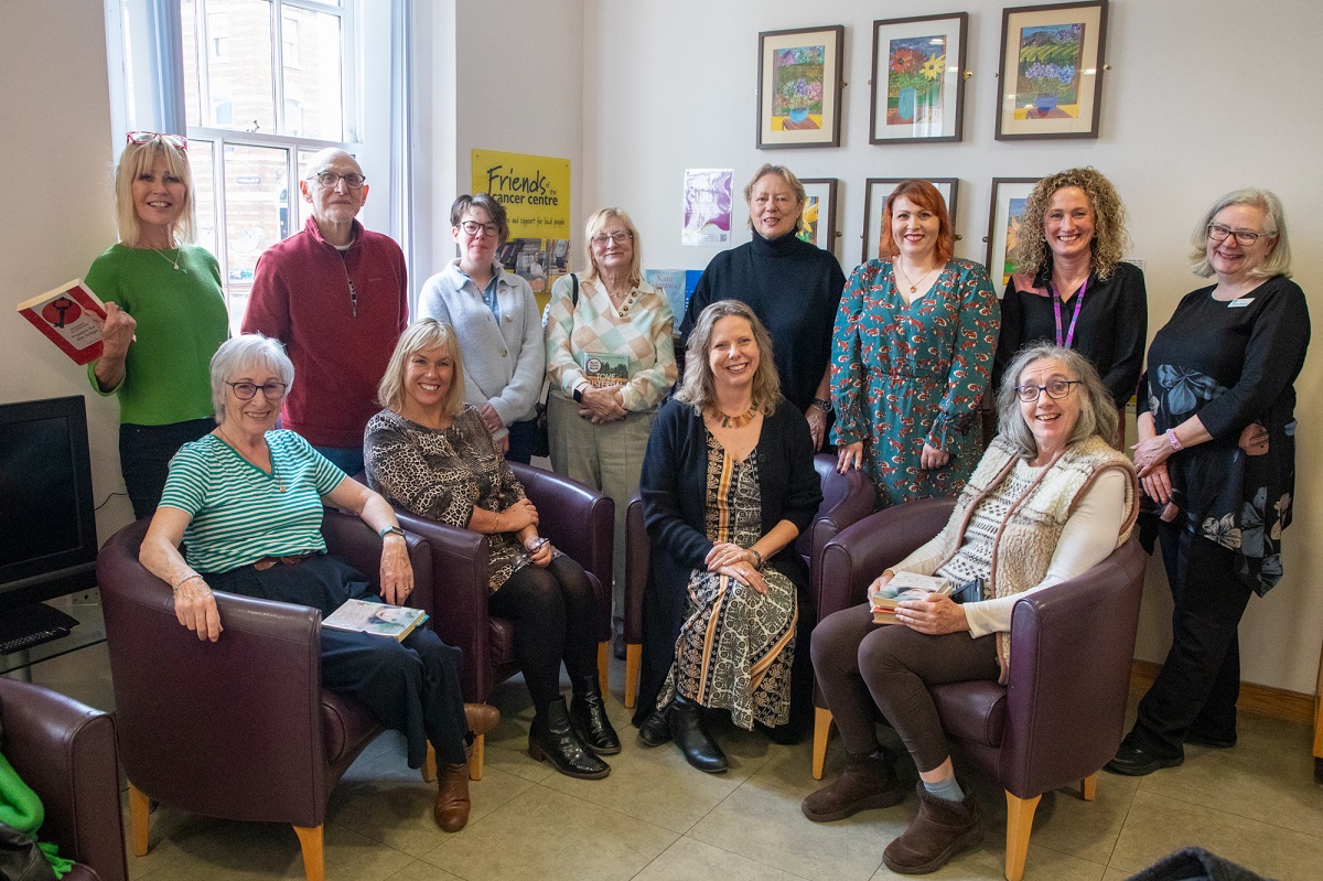 Staff from Belfast Trust, Macmillan Cancer Support and Libraries NI joined by members of Macmillan Cancer Support Book Club and Service User Involvement Group