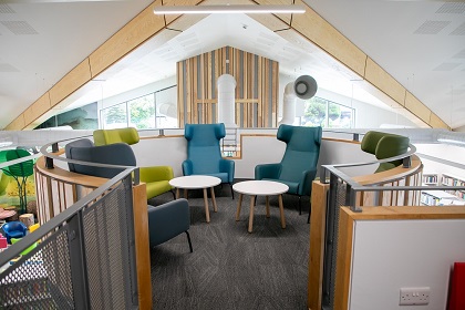 Photo of Ballymoney Library's Interior - a bright and comfortable sitting area