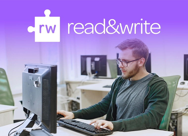 Highlight tile - Read And Write software is available to use at Libraries NI. HiVis Fortnight 2026, running from 1–14 June 2026