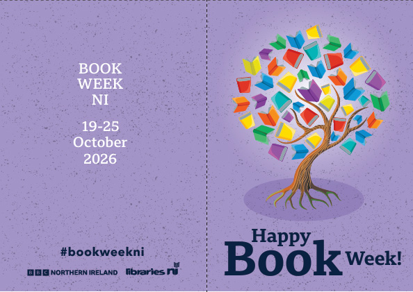 Happy Book Week Purple Card