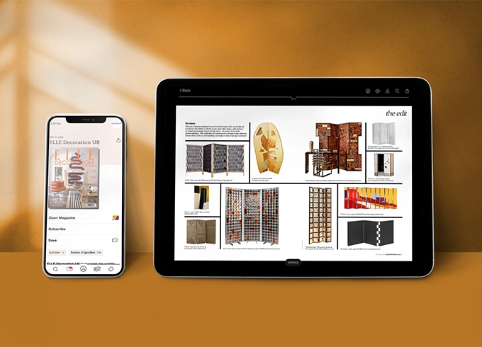 Feature tile showing e-Mag of the Week which is Elle Decoration magazine