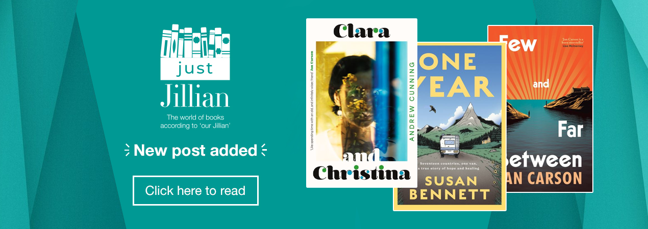 Home page banner for Just Jillian blog post featuring books from local authors - click to view