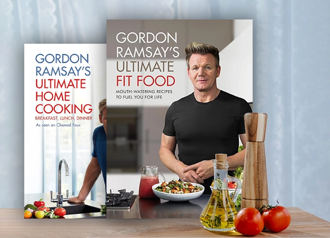 Feature tile showing Gordon Ramsay books which you can borrow from Libraries NI