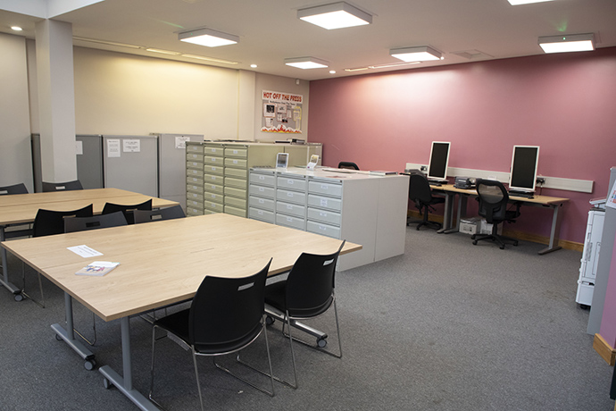 Photo of Ballymena Central Library's study and research area
