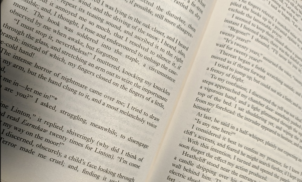 Pages from Wuthering Heights by Emily Bronte