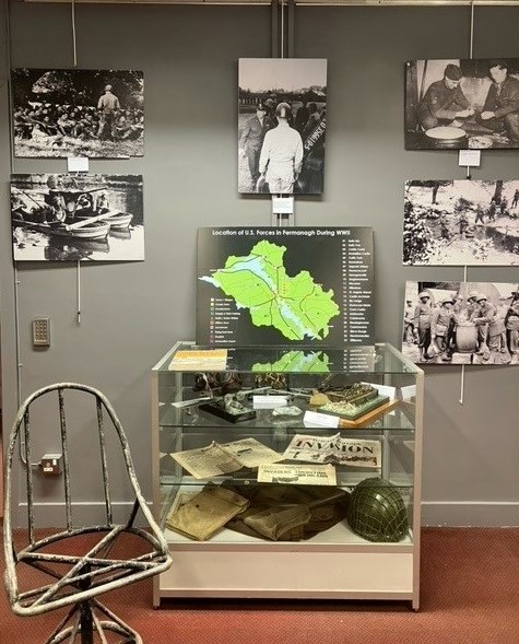 Photograph of WW11 Exhibition items in Enniskillen Library