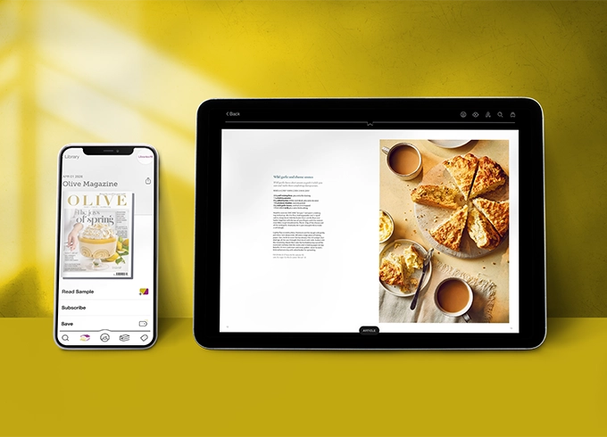 Feature tile showing e-Mag of the Week which is Olive Magazine