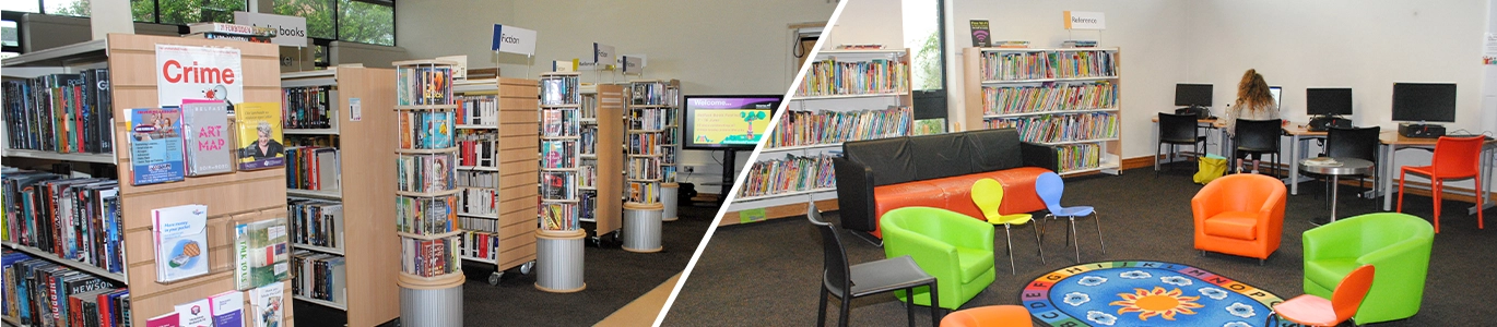 Images of interior of Downpatrick Library