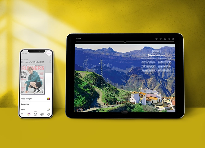 Feature tile showing Runner's World UK e-Magazine