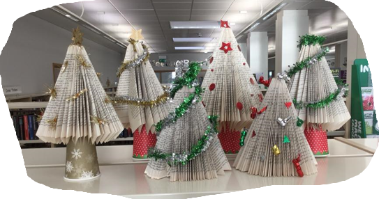 Chrstmas book tree forest