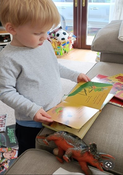 A child reading a book