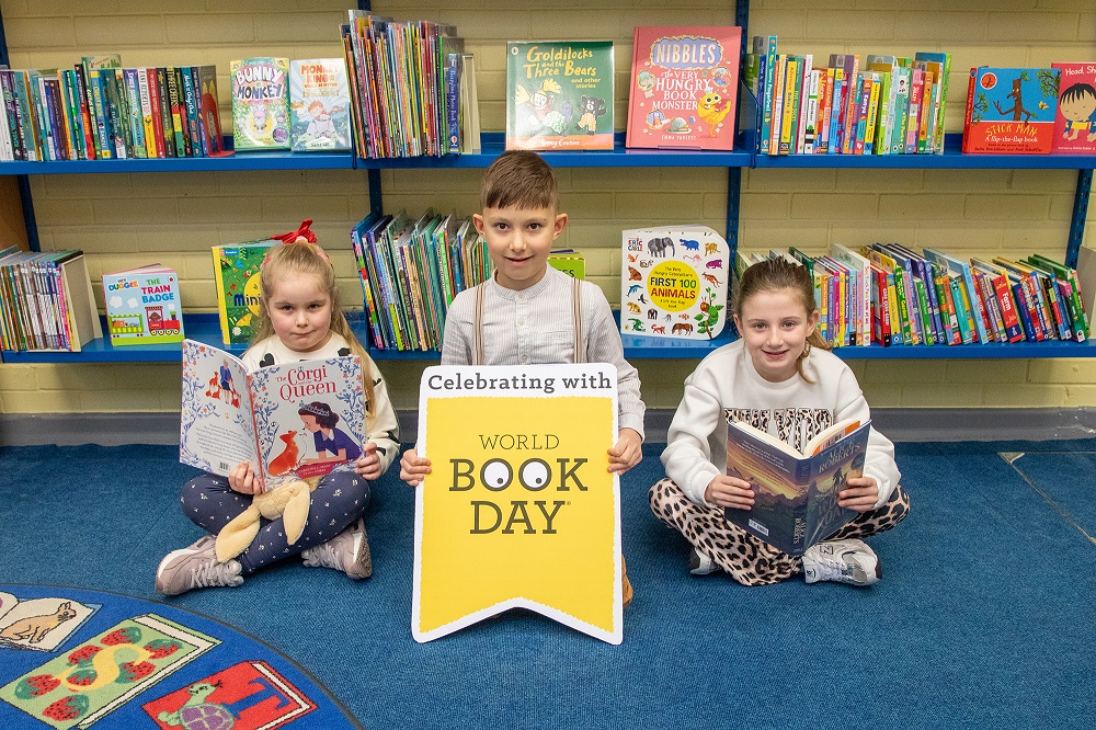 Young readers (Left to Right) Cara, Alex and Ellie are getting ready to celebrate this year’s World Book Day on Thursday 6 March 2025