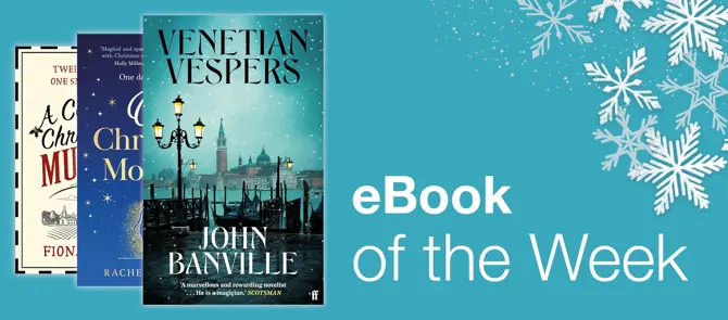 Small banner showing the e-Book of the Week which is Venetian Vespers by John Banville