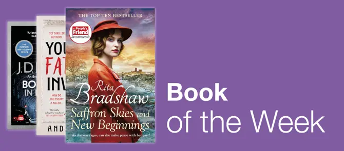 Book of the Week is Saffron skies and new beginnings by Rita Bradshaw