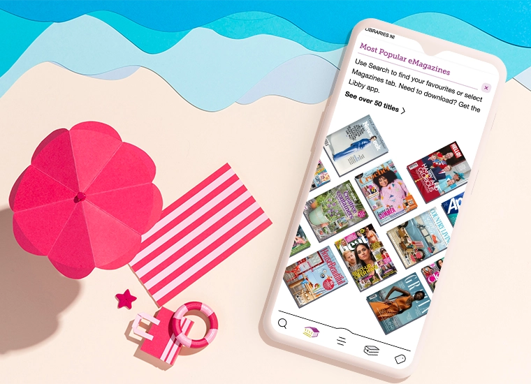 Highlight tile 3 - e-Magazines available from Libraries NI for your summer reading 