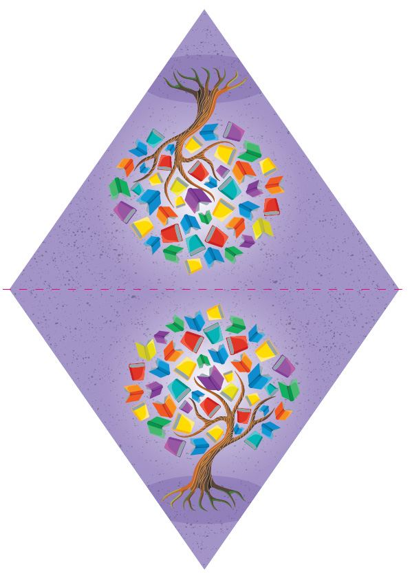 Triangle Bunting On A4 Purple