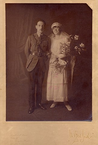 WAR 014. Photograph of Matthew Warren and Jeanette Darroch on their wedding day. Glasgow 1920. Copyright retained by A. Warren.​