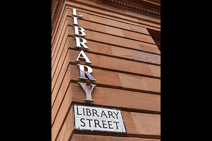 Library Street sign