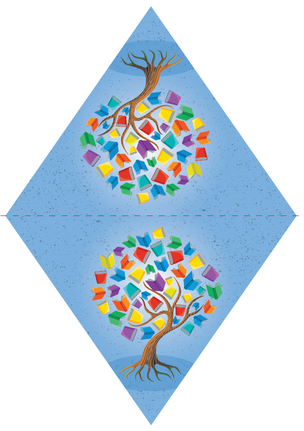 Triangle Bunting On A4 Blue